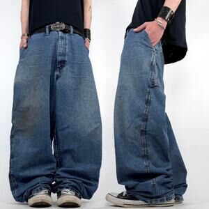 Vintage rare archive baggy wide leg y2k carpenter skater jeans